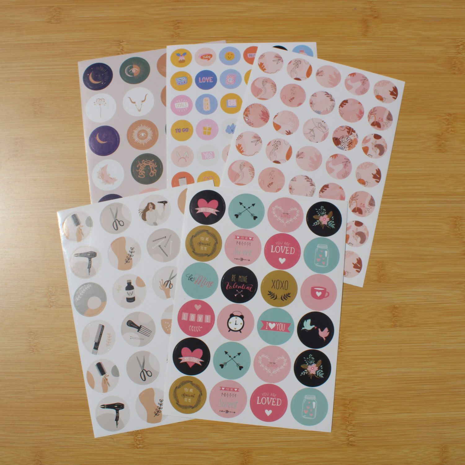 Stickersheet pakket - ronde stickers