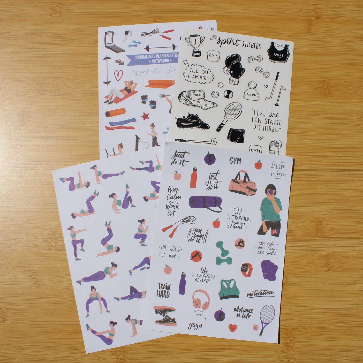 Stickersheet pakket - sport
