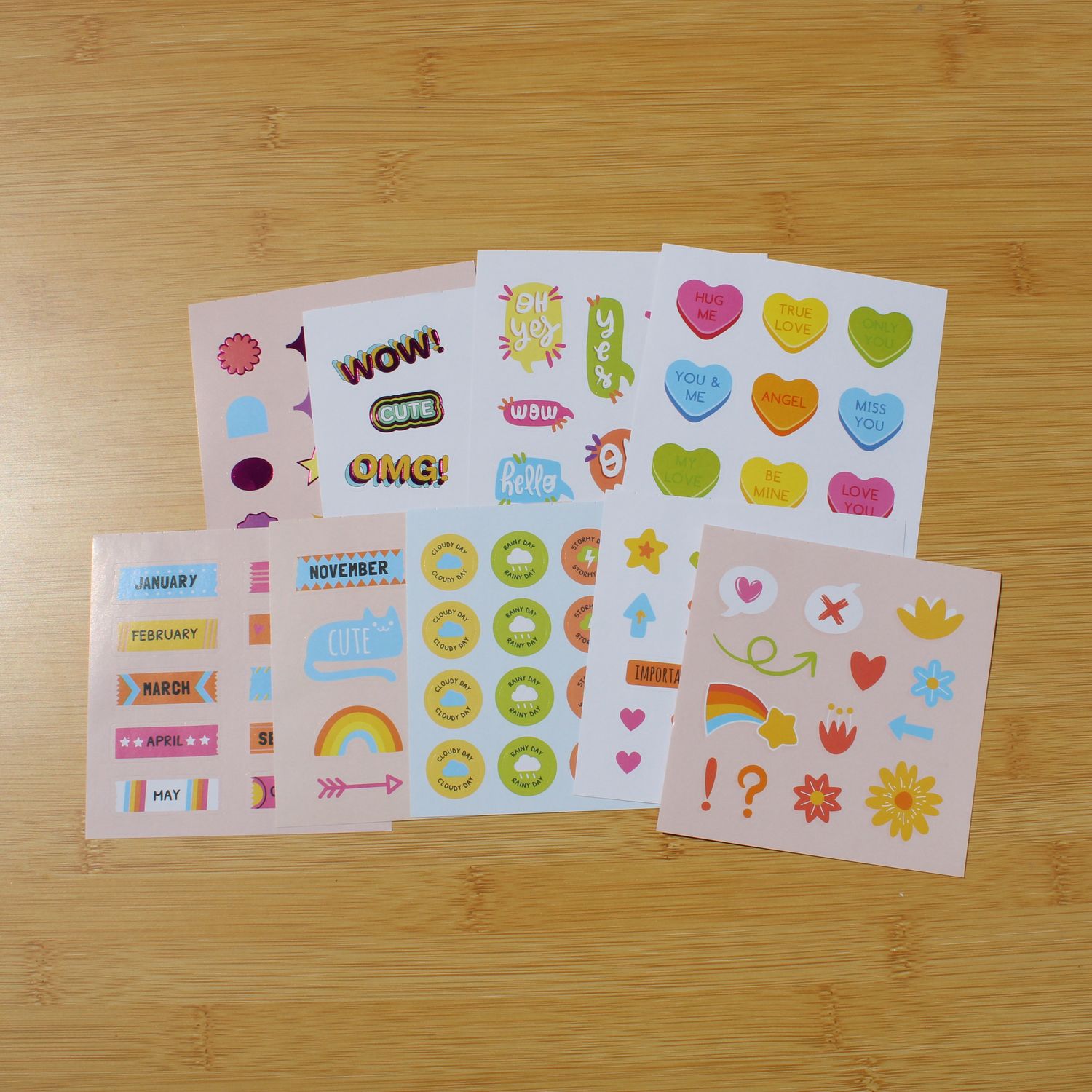 Stickersheet pakket - allerlei