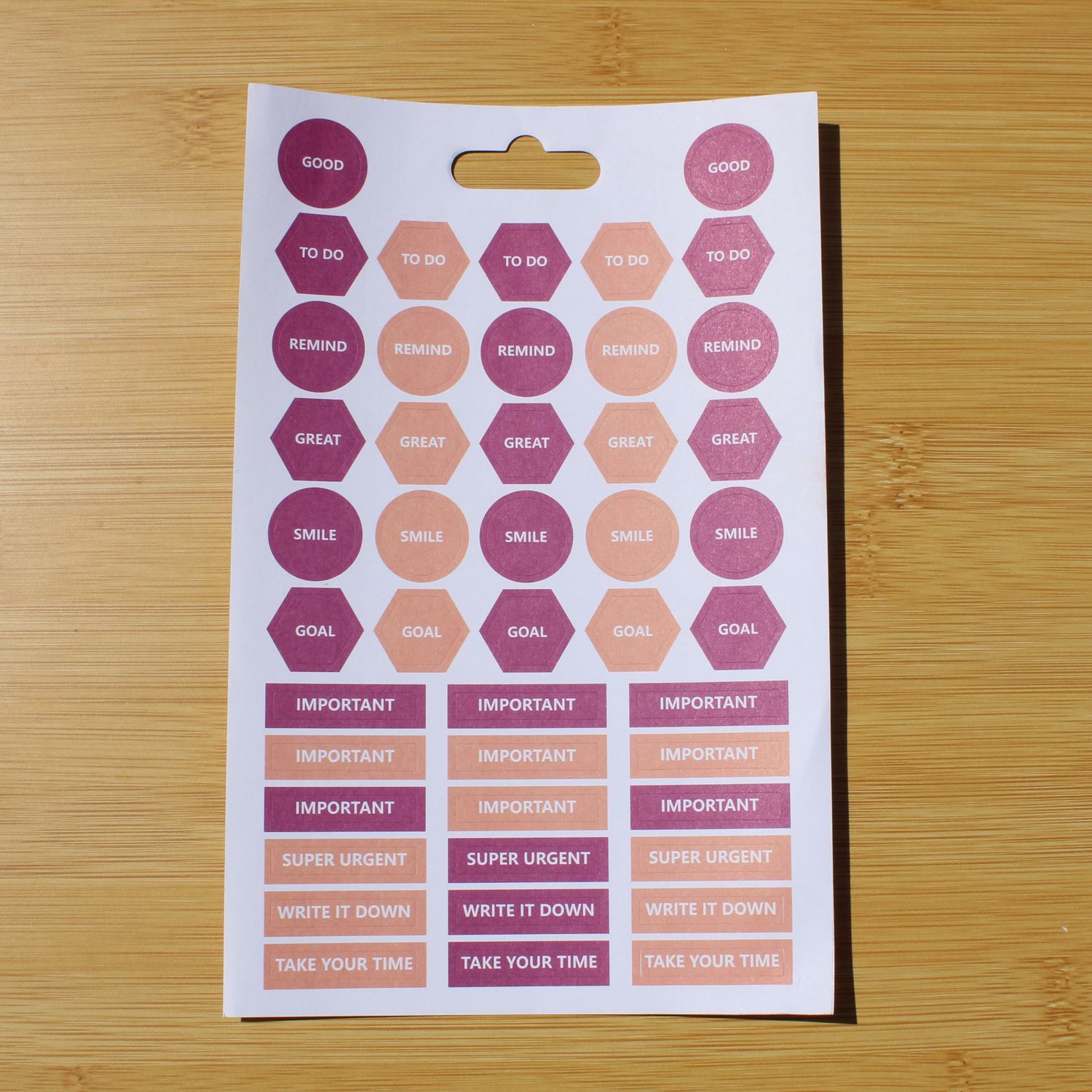 Stickersheet - planning
