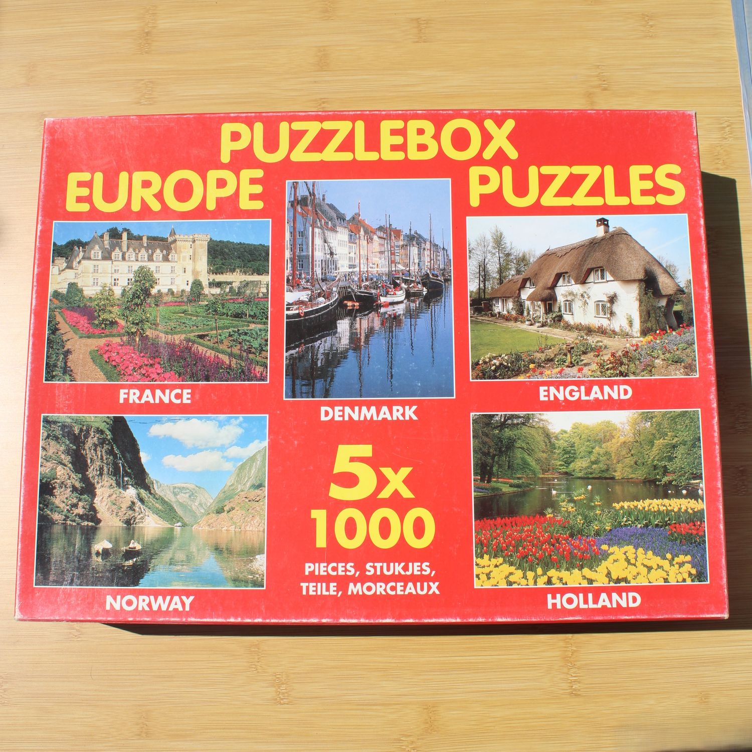 Puzzel 5 x 1000 stukjes - Europa