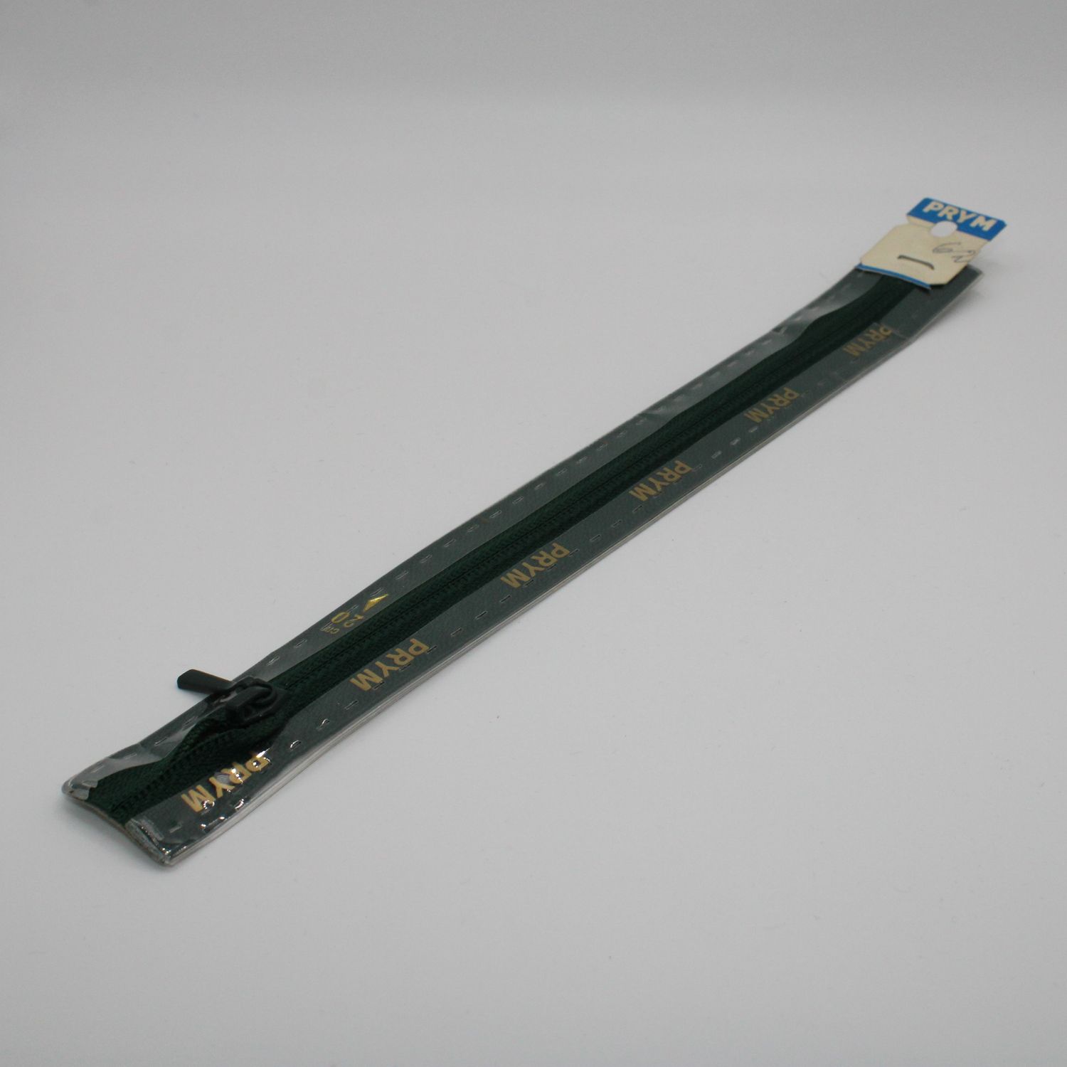 Donkergroene rits 20 cm