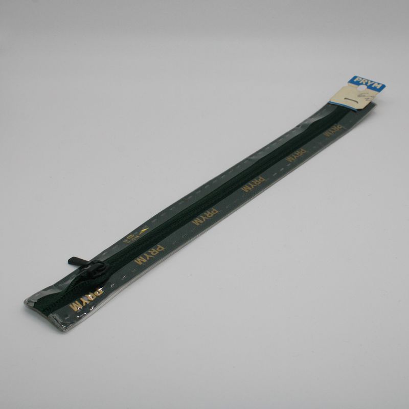Donkergroene rits 20 cm