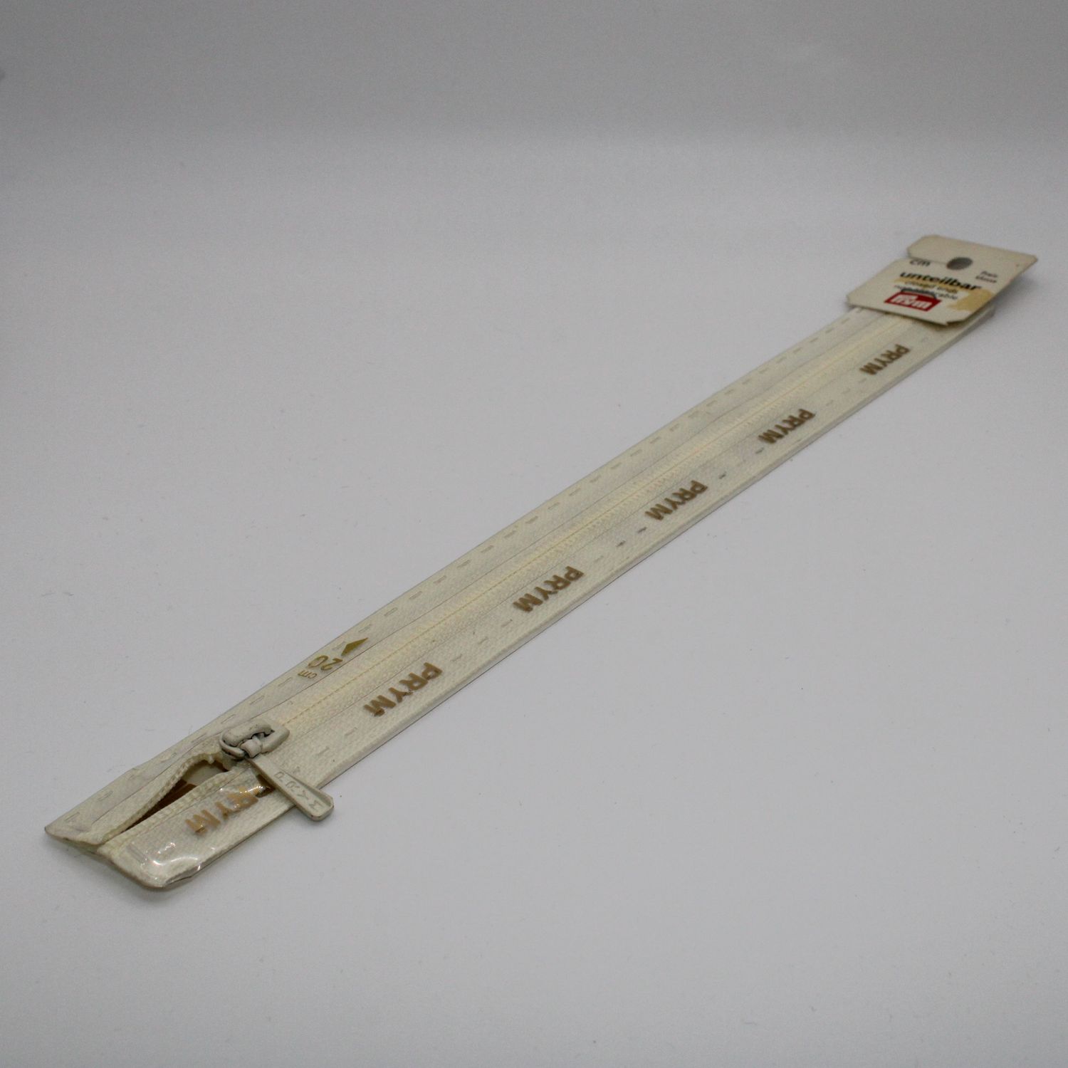 Witte rits 20 cm