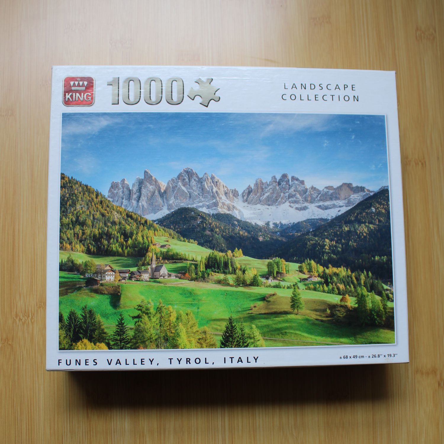 Puzzel 1000 stukjes - Funes Valley, Tyrol, Italy