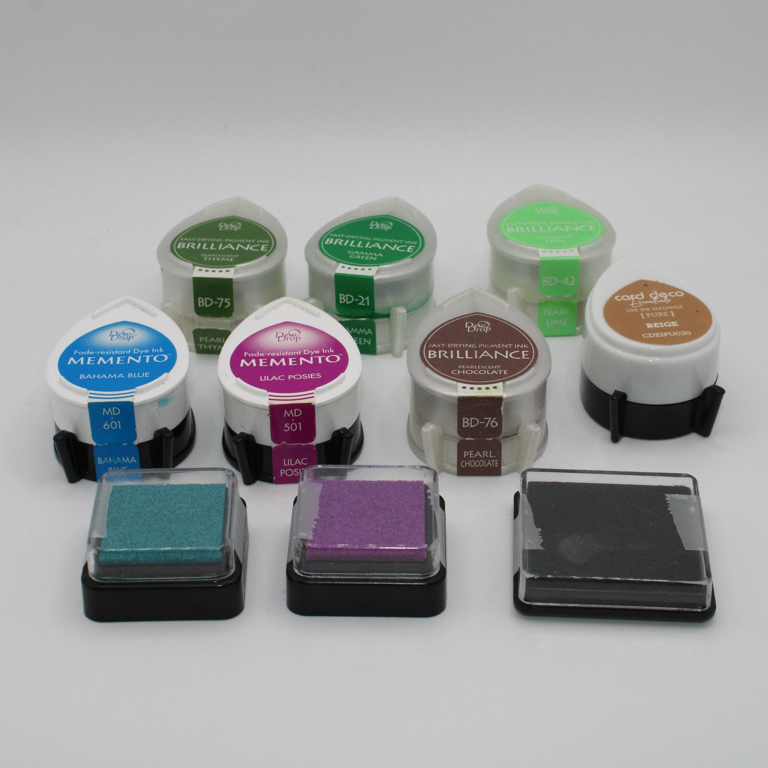 Stempelkussens in verschillende kleuren