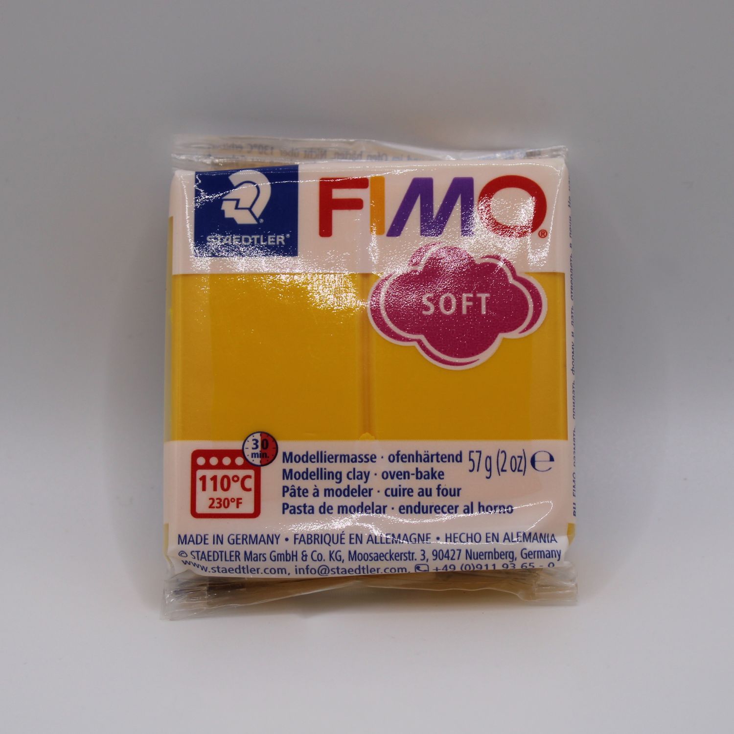 Pakje Fimo klei - geel 16