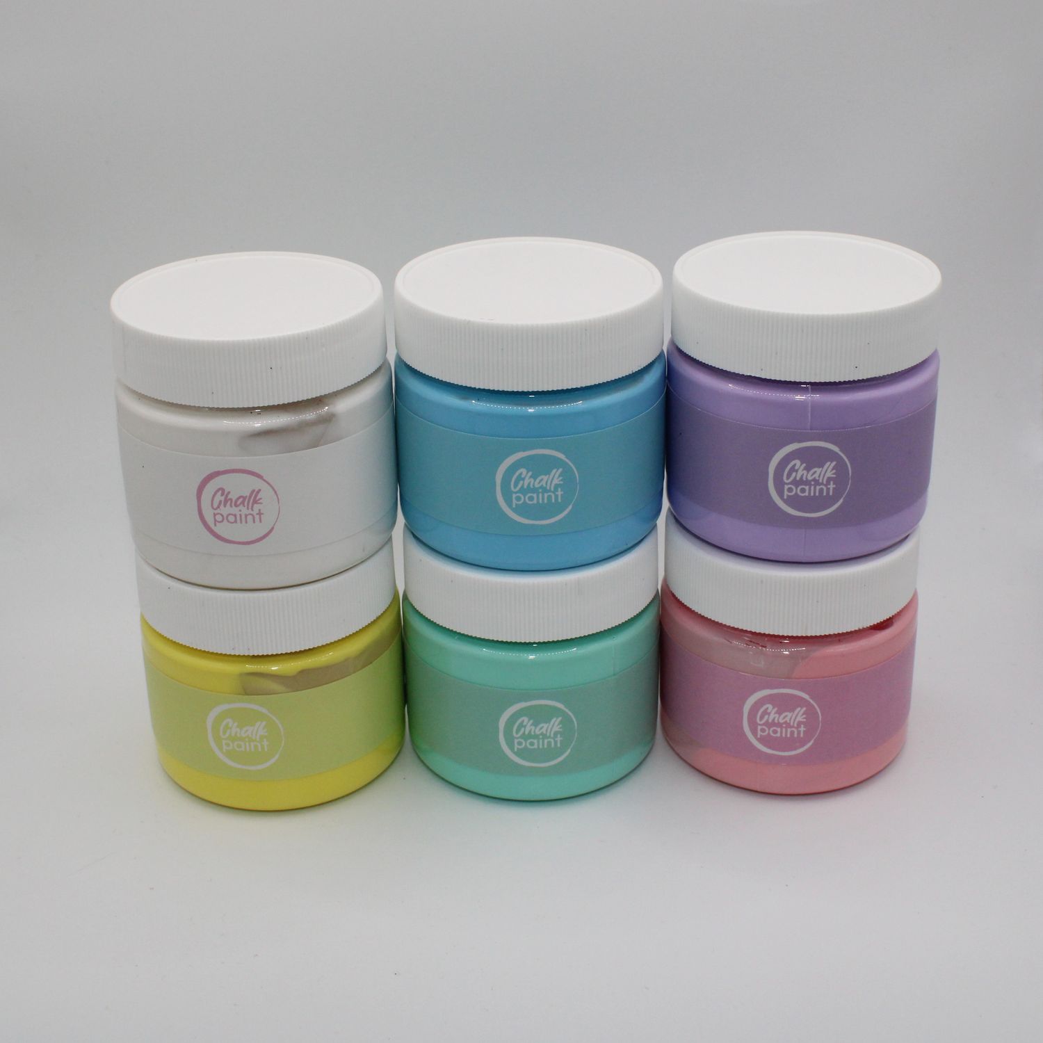 Set van 6 potjes krijtverf