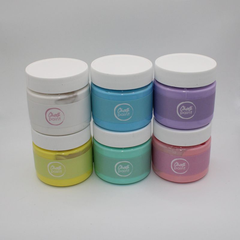 Set van 6 potjes krijtverf