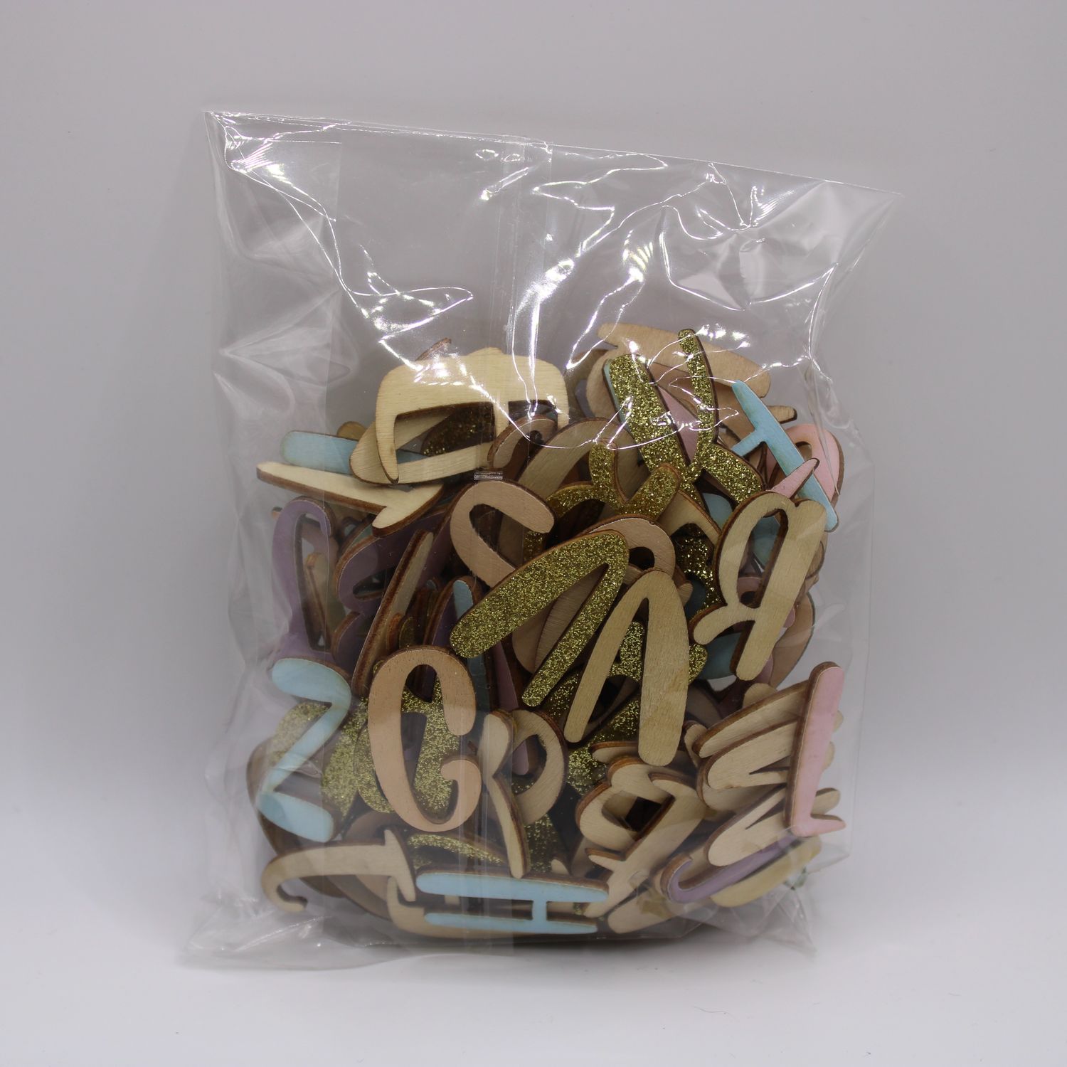Set van houten letters - 3 cm