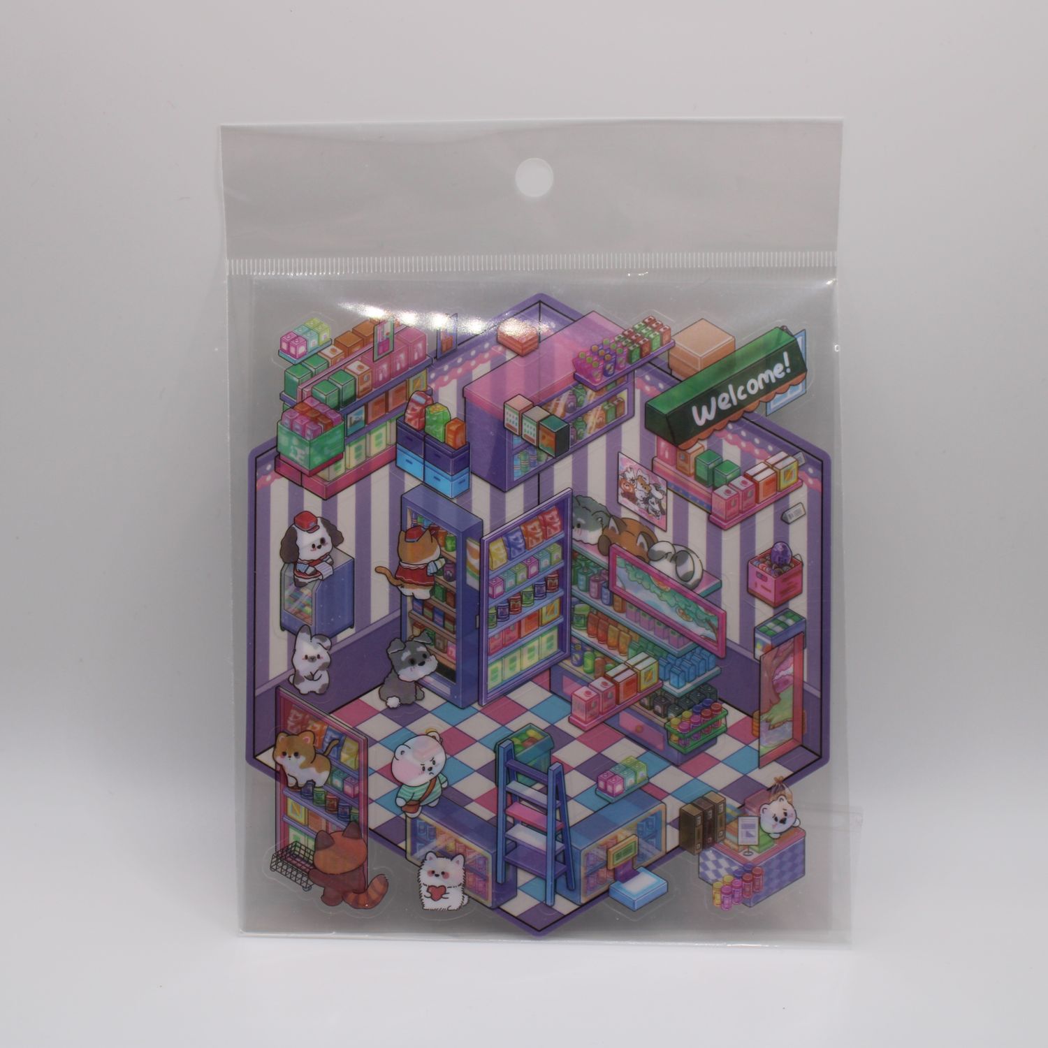 3D sticker scene - supermarkt