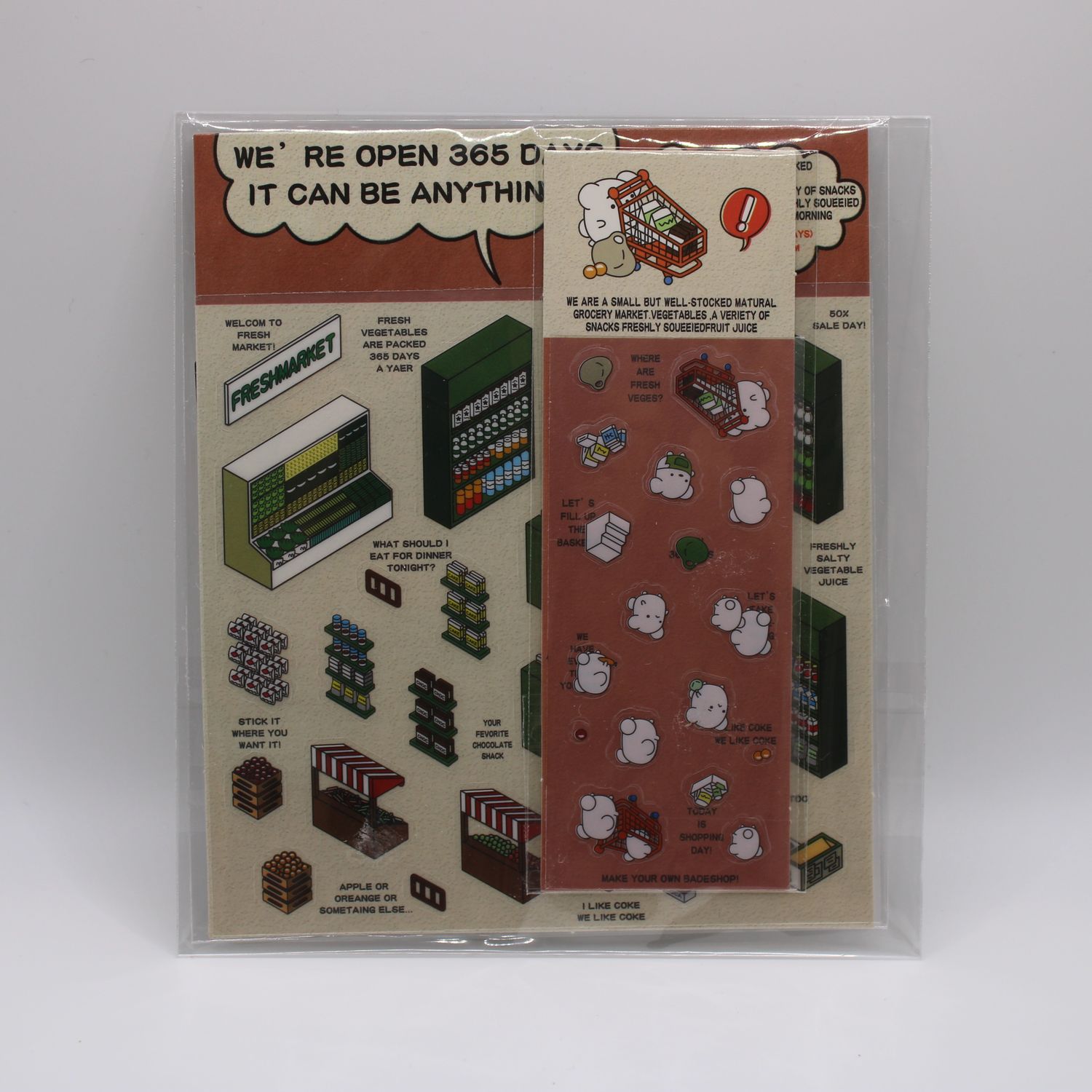 3D sticker scene - supermarkt