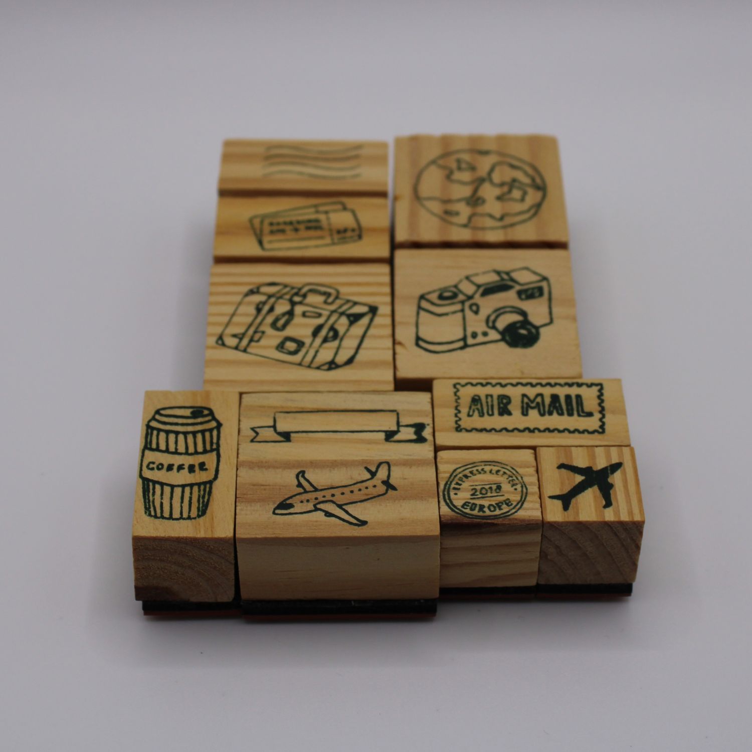 Set van 11 stempels - reizen