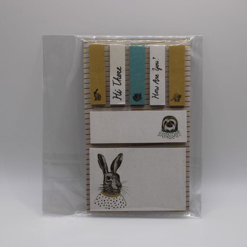 Set van post-its met dieren