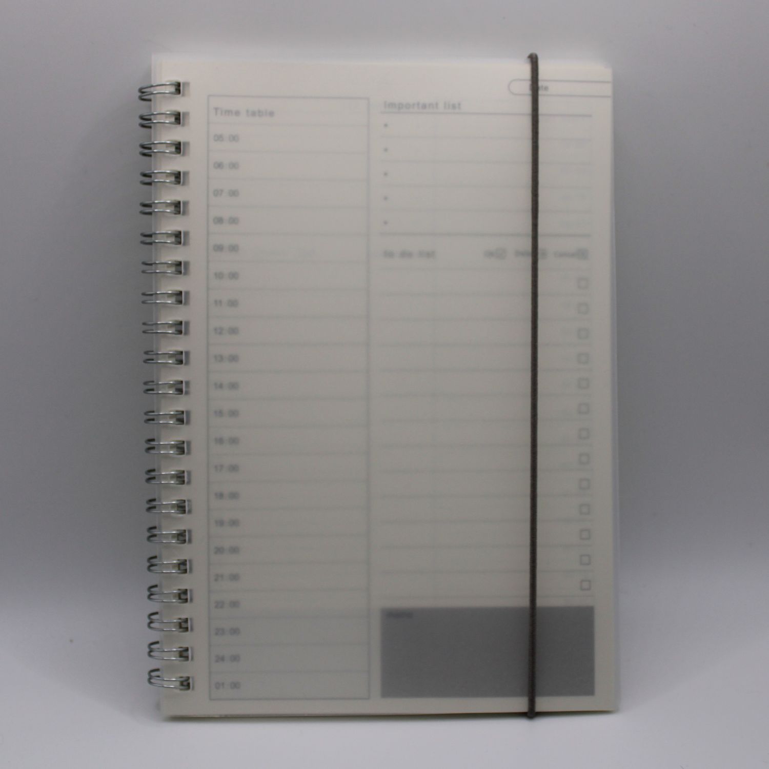 Agenda met dagindeling