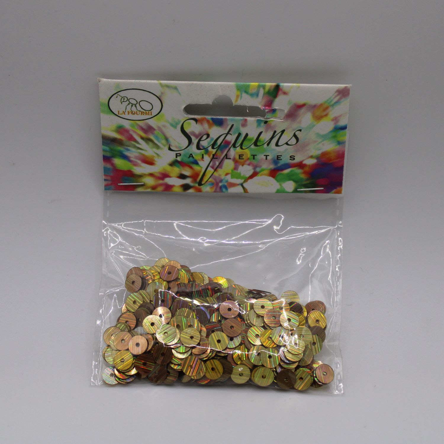 Zakje goudkleurige sequins