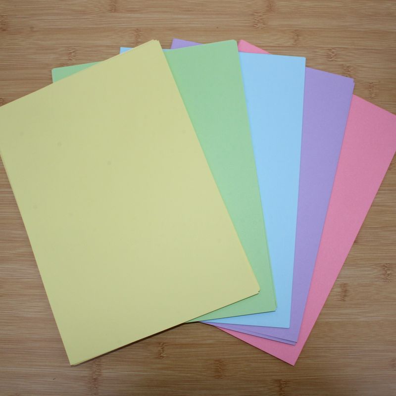 A4 papier in 5 kleuren - pastel