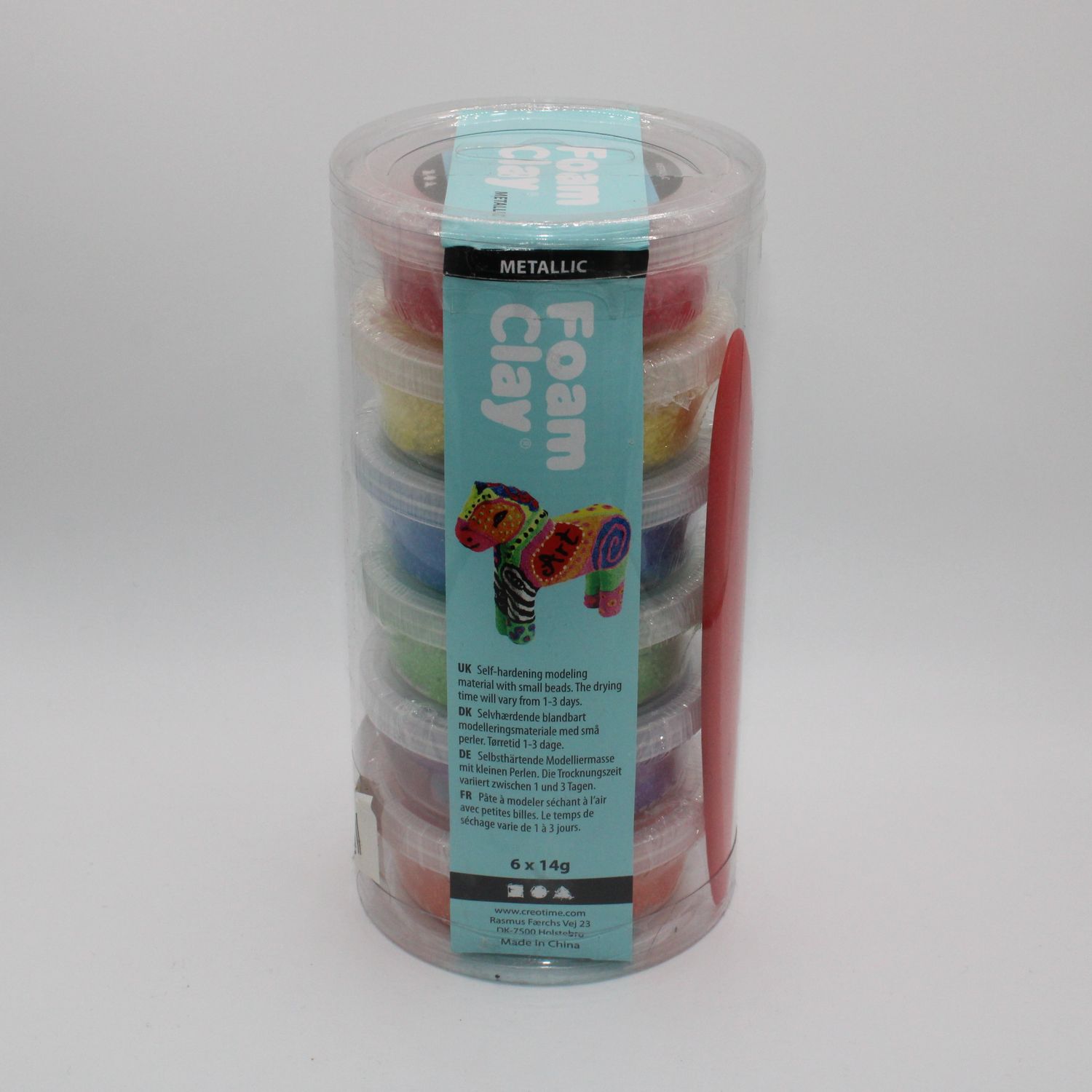 6 potjes foam klei