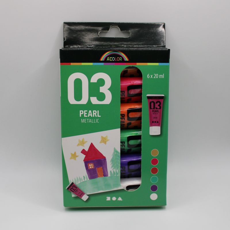 Set van 6 tubes verf