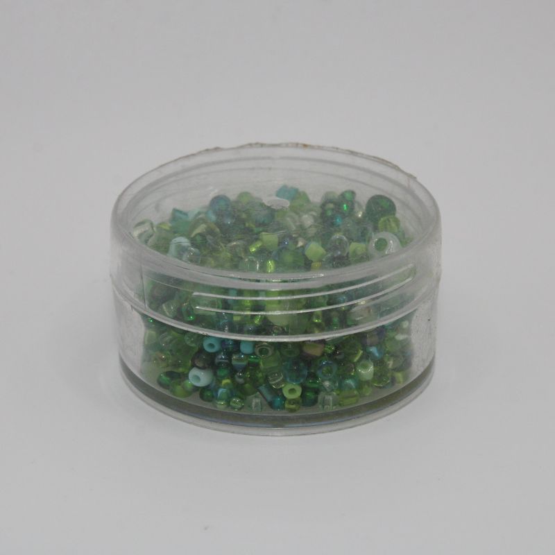 Doosje groene kralen