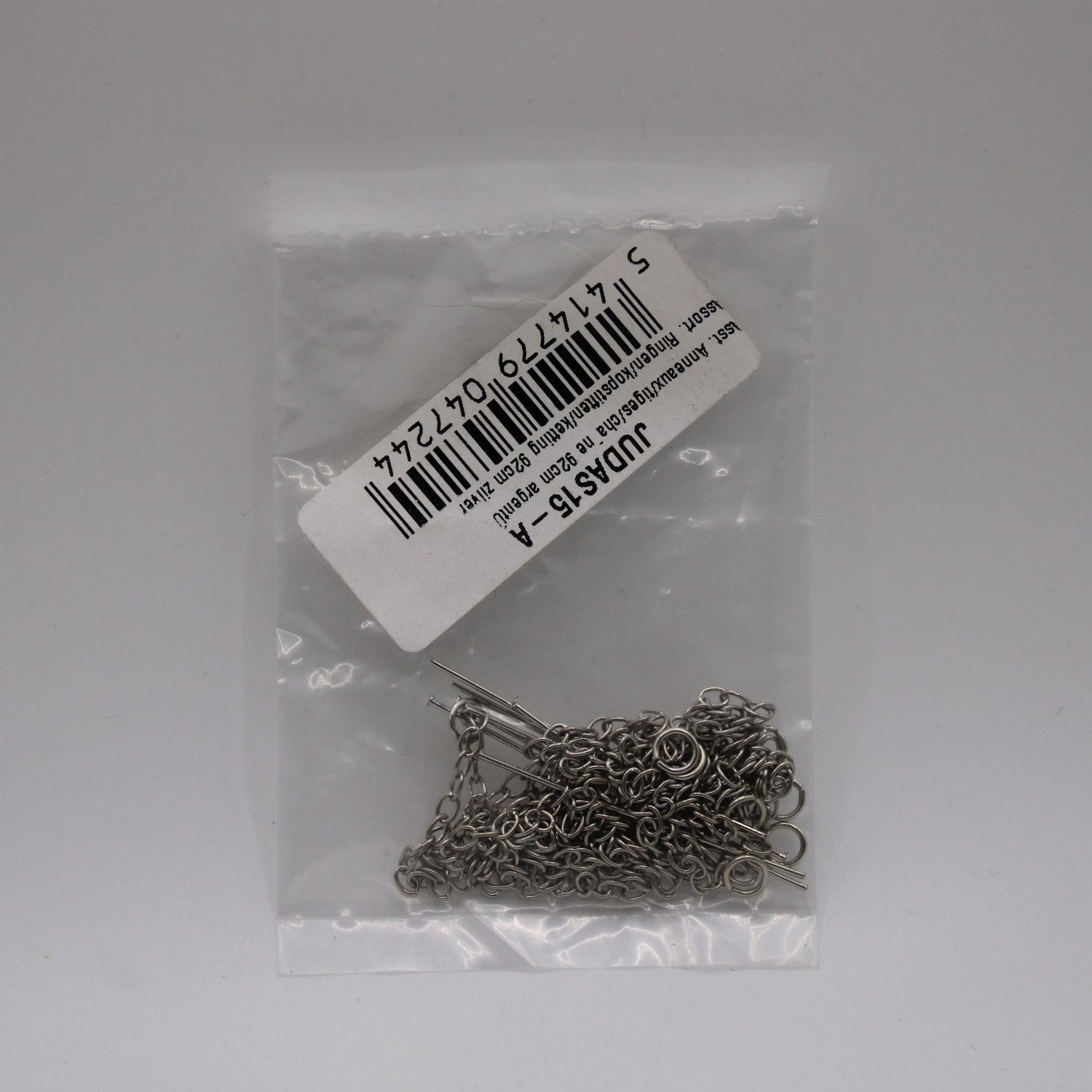 Ketting + kopstiften + ringen - 92 cm