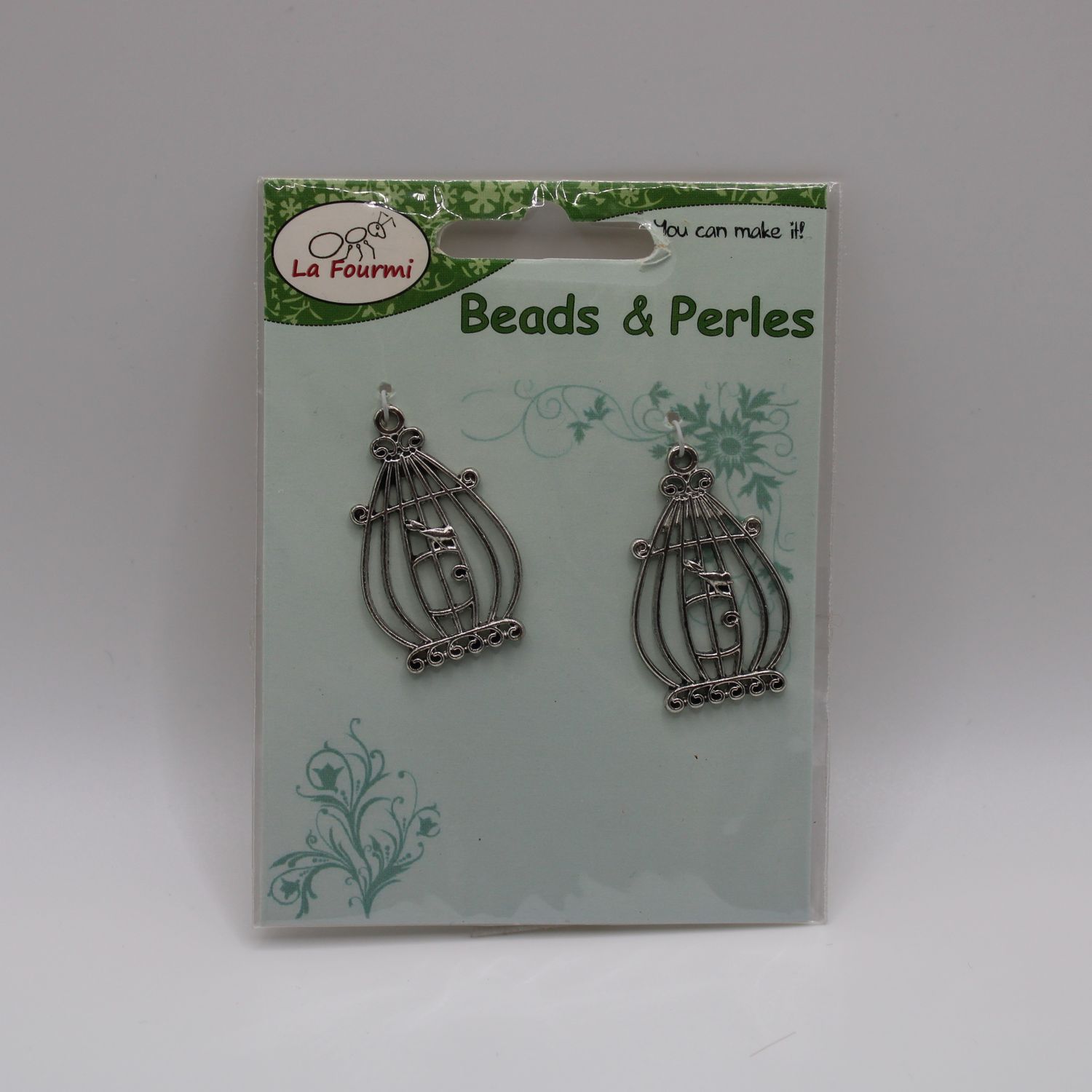 Set van 2 bedels - vogelkooi