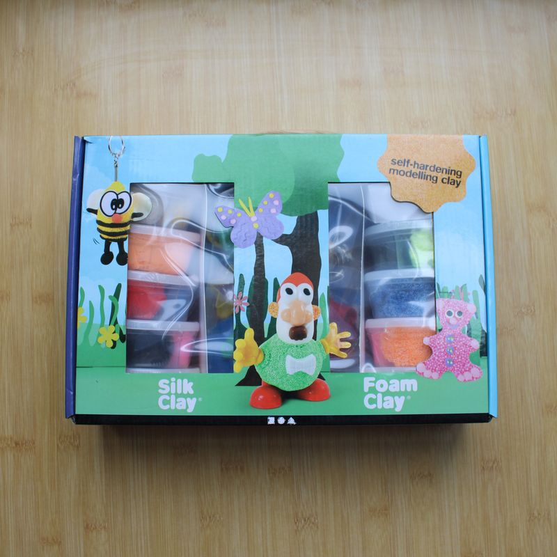 Grote doos silk klei en foam klei