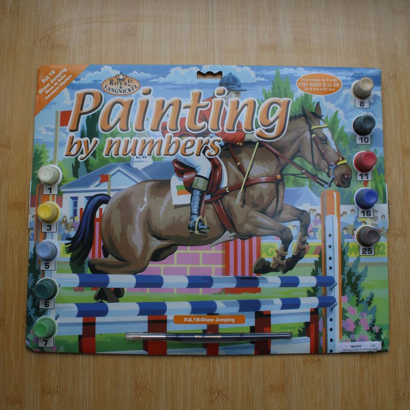 Schilderen op nummer - paarden wedstrijd