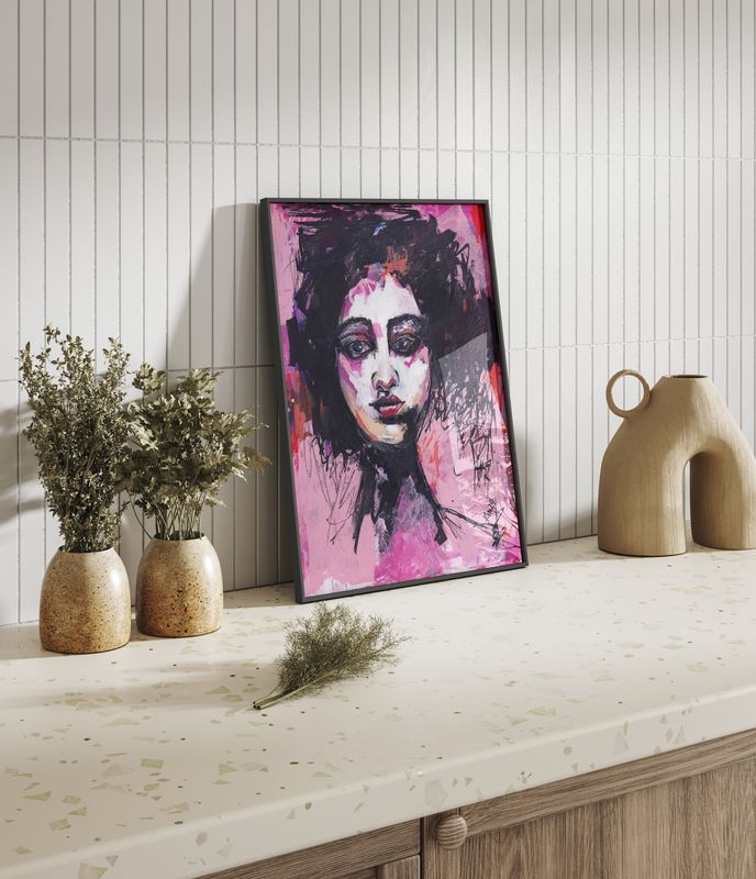 ScuzziMia Art - Pink Lady Fine  Art Print