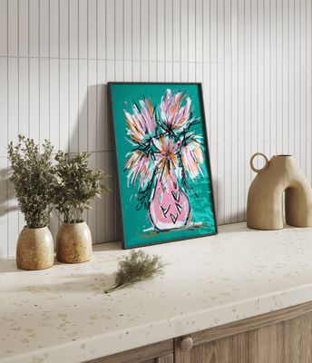 ScuzziMia Art - Pink Vase Fine Art Print