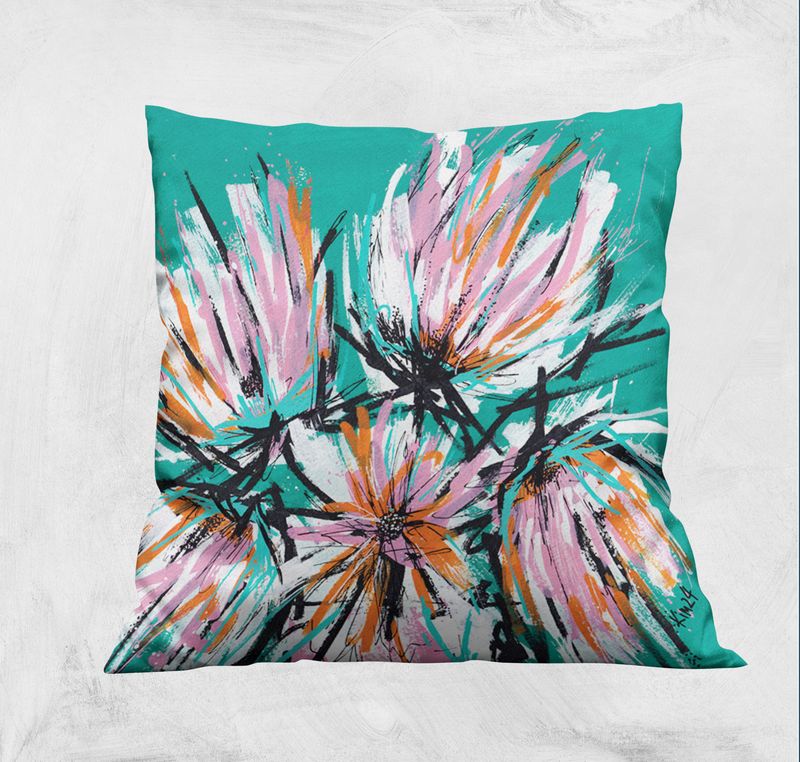 ScuzziMia Art - Pink Vase Cushion