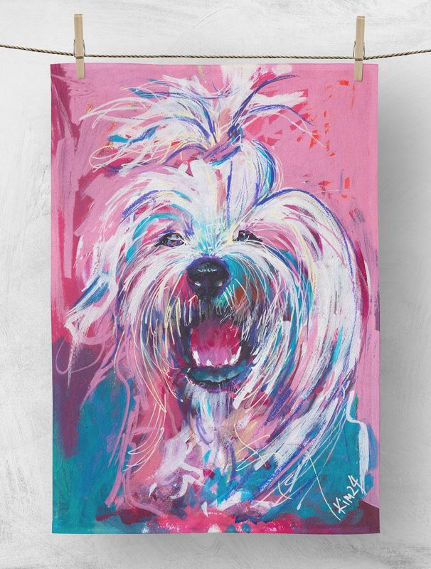 ScuzziMia Art - Mia Designer Tea Towel