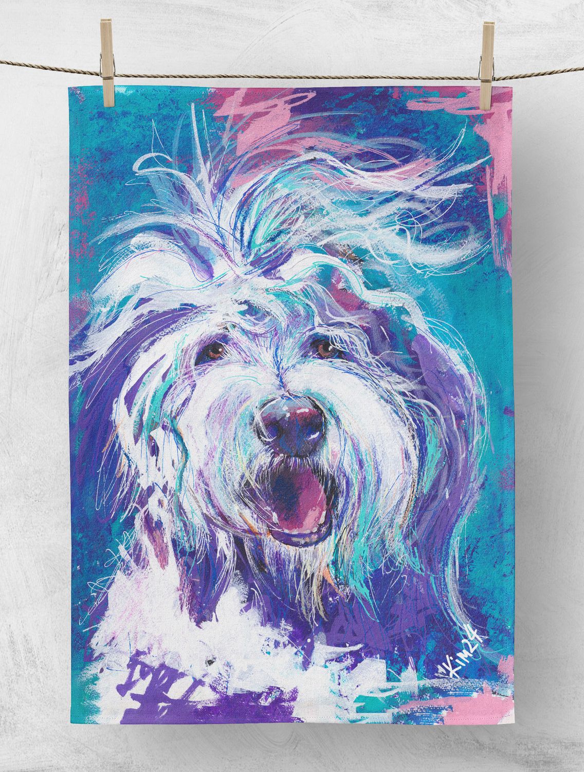 ScuzziMia Art - Designer Tea Towel