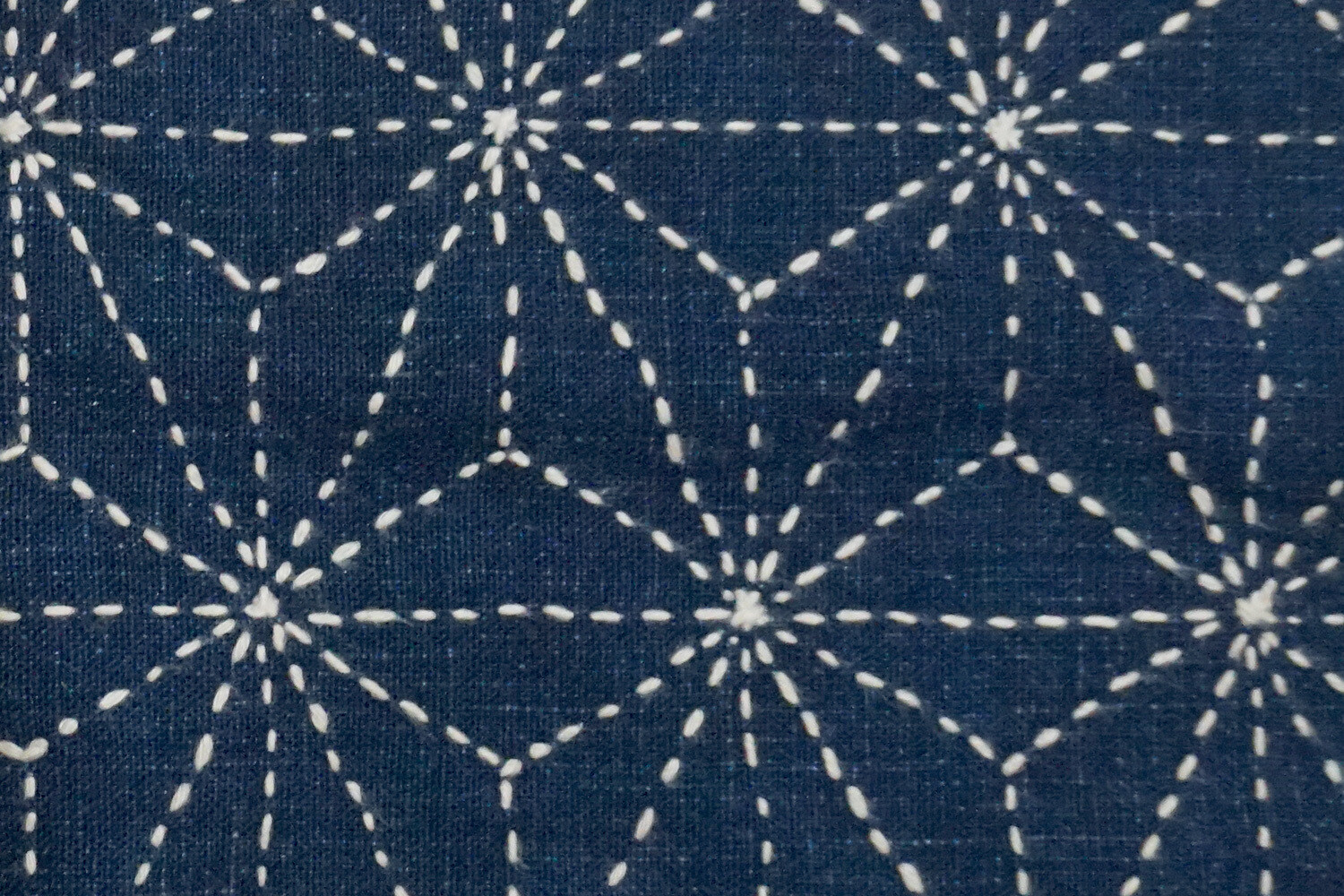 Asanoha Sashiko Stitched Fabric 081501 | Summer Sale Deal!