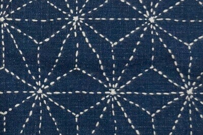 Asanoha Sashiko Stitched Fabric 081501 | Summer Sale Deal!