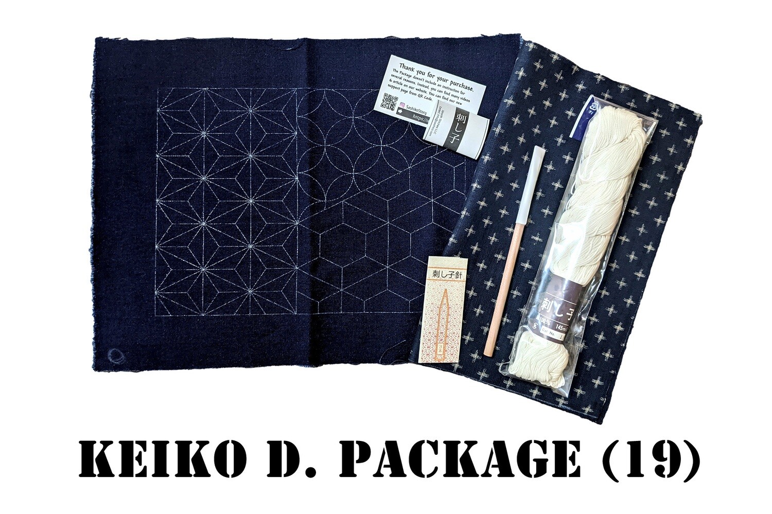 Keiko Design. Pattern Fabric (19) // Sashiko Practice Set Available