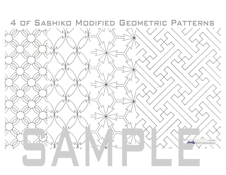 Sashiko Patterns #2_Modified / Letter Size Download Material in PDF.