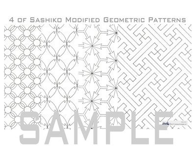 Sashiko Patterns #2_Modified / Letter Size Download Material in PDF.