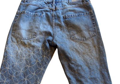 Customized Traditional Sashiko on your Denim Jeans