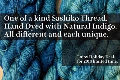 Indigo Dye Sashiko Thread | One of a kind for Holiday 2018