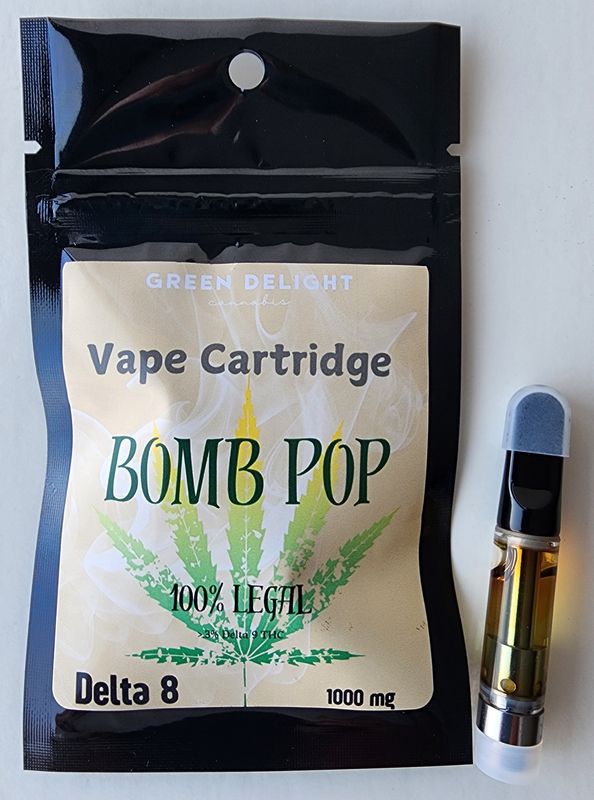 Delta 8 Vape Cartridges, Strain: Bomb Pop