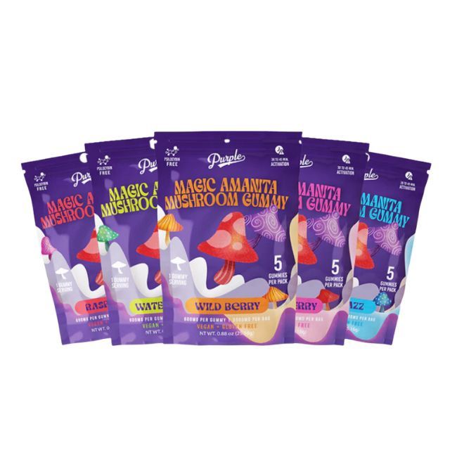 PURPLE MAGIC AMANITA MUSHROOM 3000MG  - BLUE RAZZ