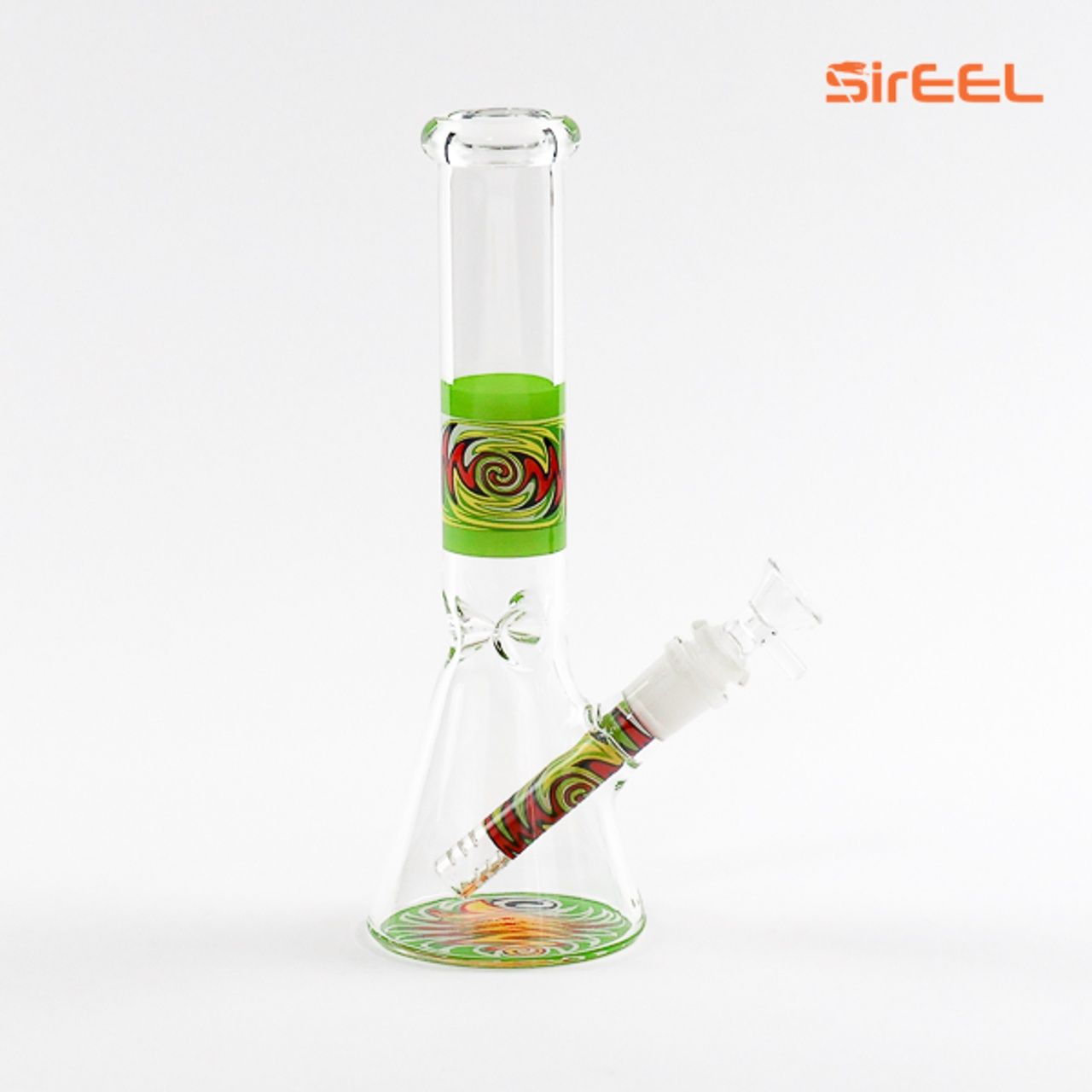 10&quot; 3-Section Wig-Wag Beaker Bong