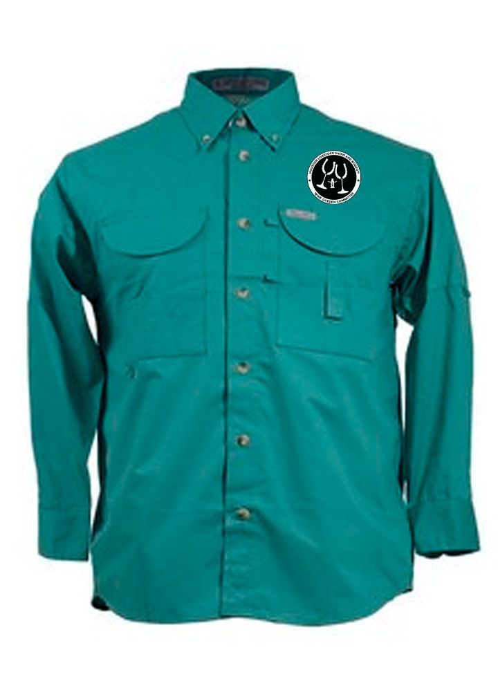 Deep Teal LS Mens Fishing Shirt