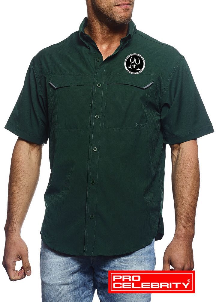 Forest Green Mens Fishing Shirt