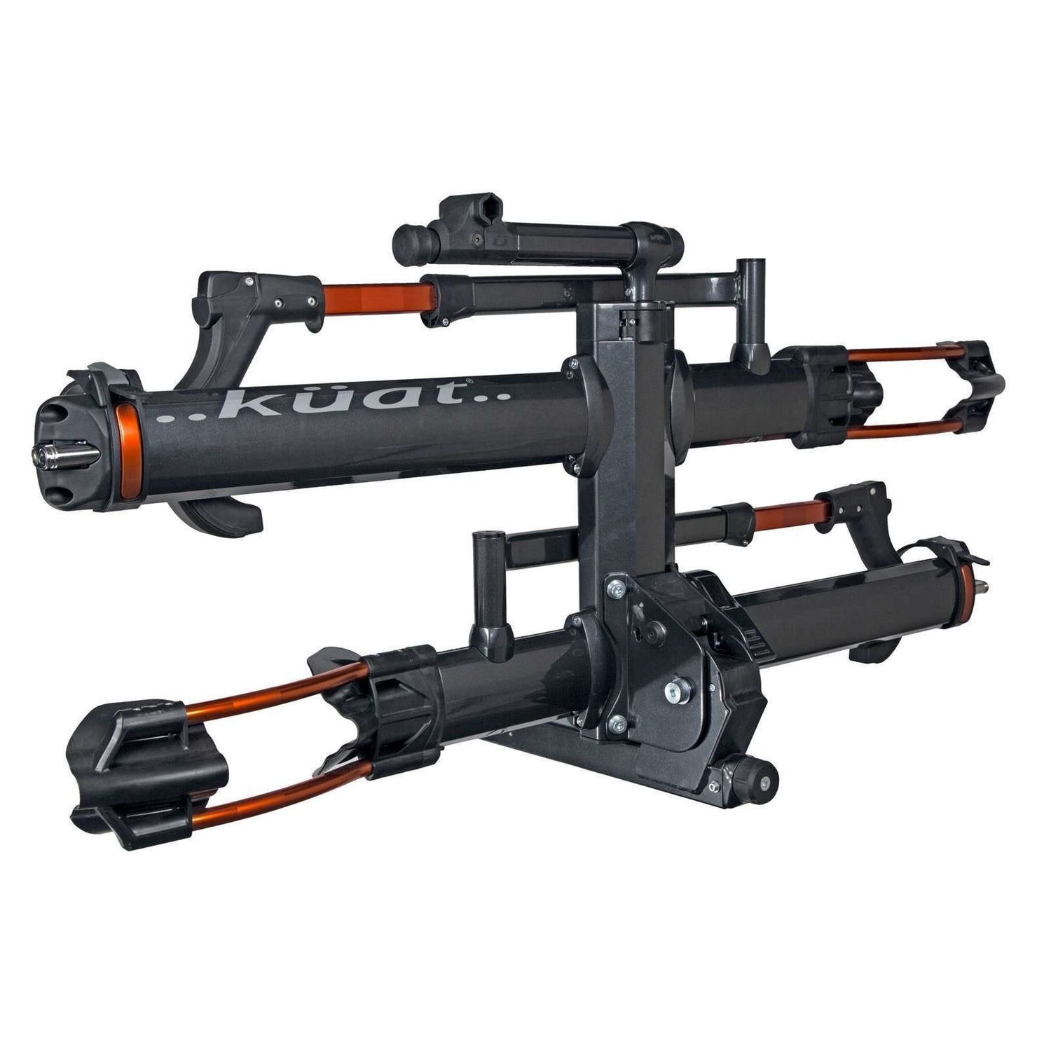 NV 2.0 - 2&quot; 2-Bike Rack - Gray Metallic and Orange Anodize