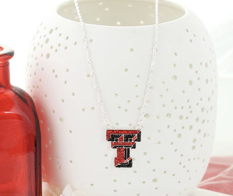 Texas Tech Crystal Necklace