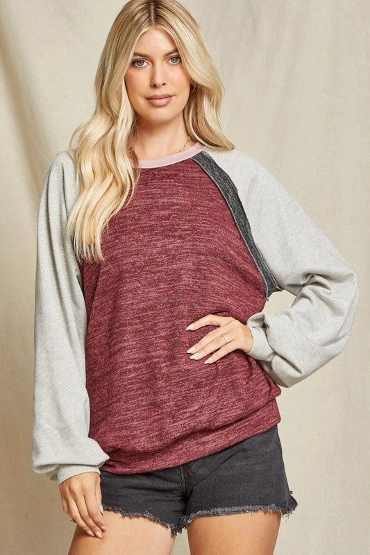 Color Blocked Sweatshirt, Size: S