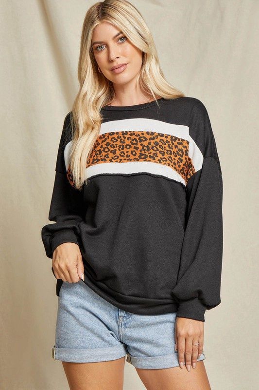 Leopard Sweatshirt, Size: S