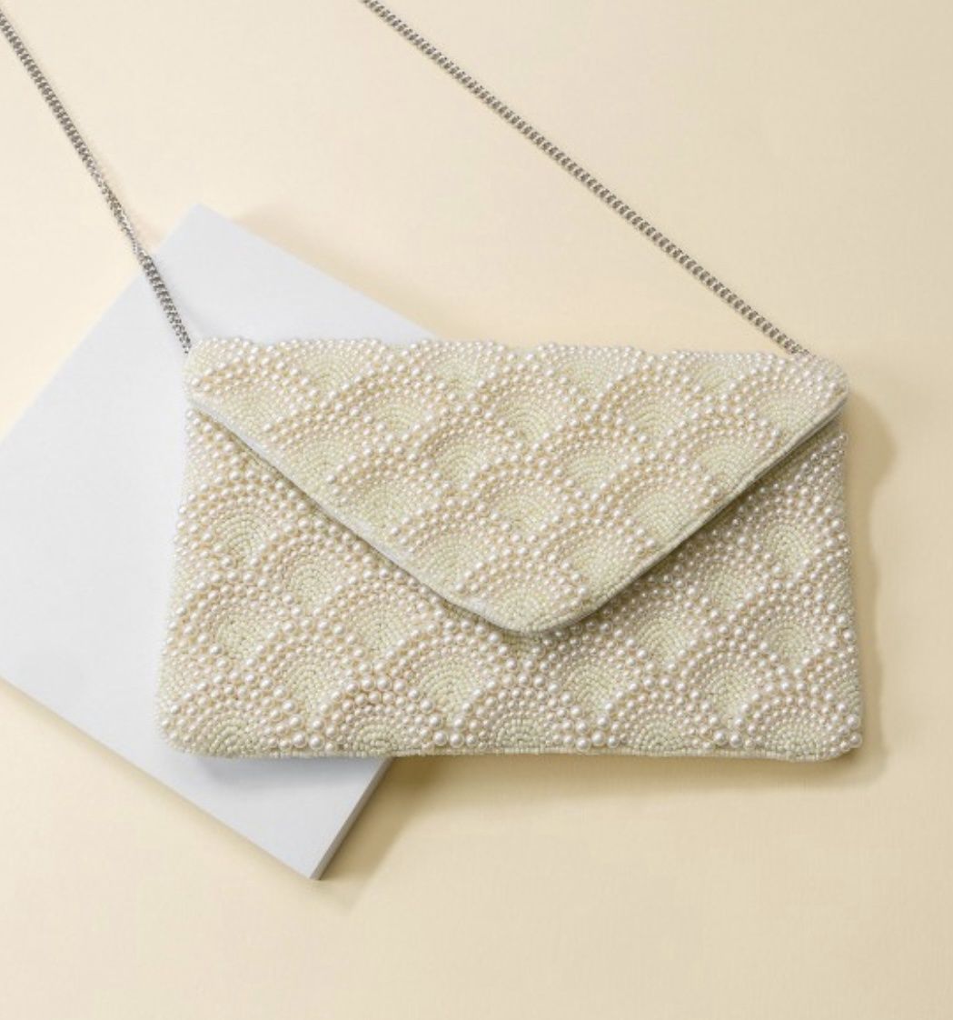 Pearl Studded Crossbody Handbag